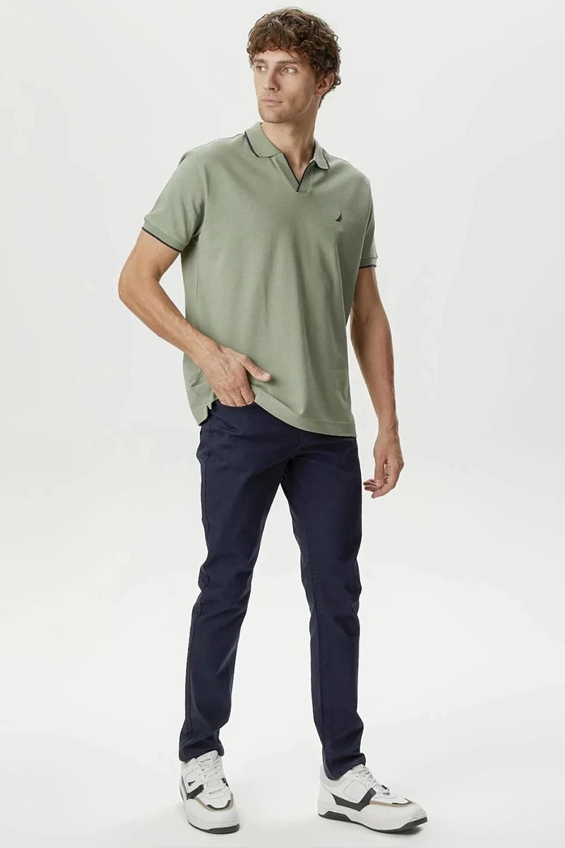 Nautıca Erkek  Yeşil Classıc  Fit  Kısa Kollu Polo T-Shirt