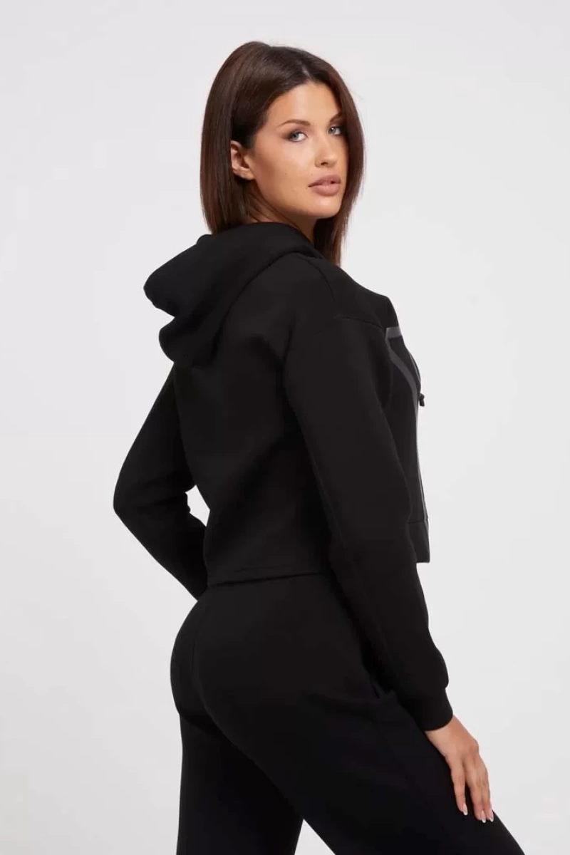 Guess New Alisa Hooded Kadın Siyah Sweatshirt