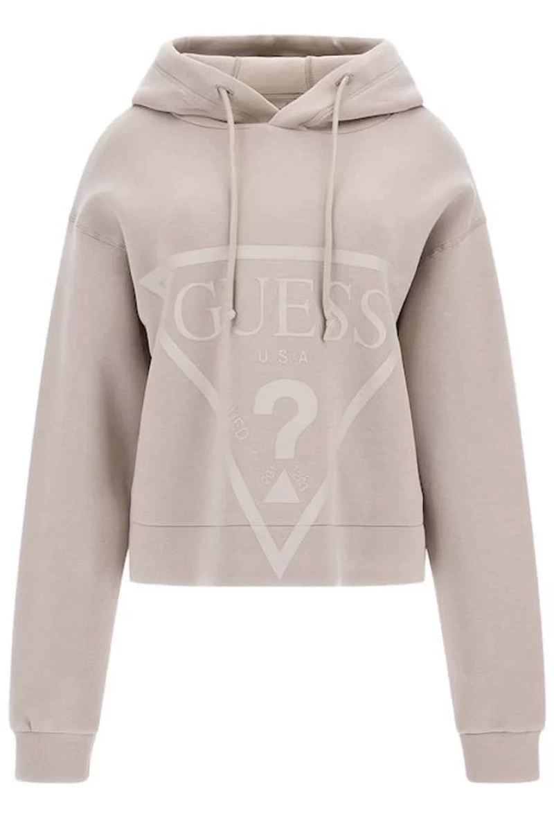 Guess Önü Üçgen Logolu Scuba Sweatshirt Kadın