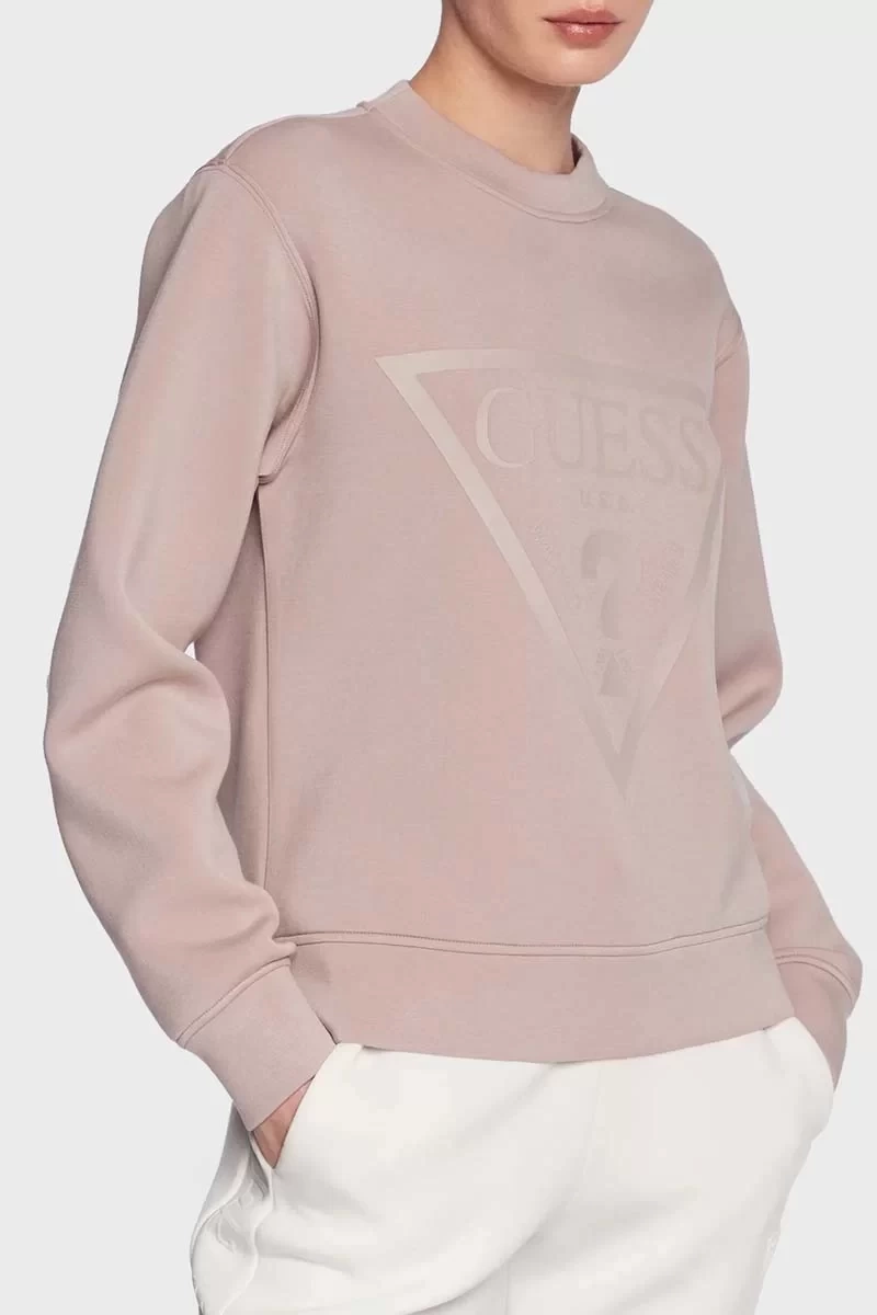 Guess New Elly Regular Fit Yumuşak Dokulu Scuba Kadın Sweat