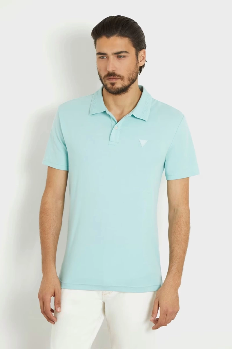 Guess Erkek Nolan Ss Mavi Polo T-Shirt