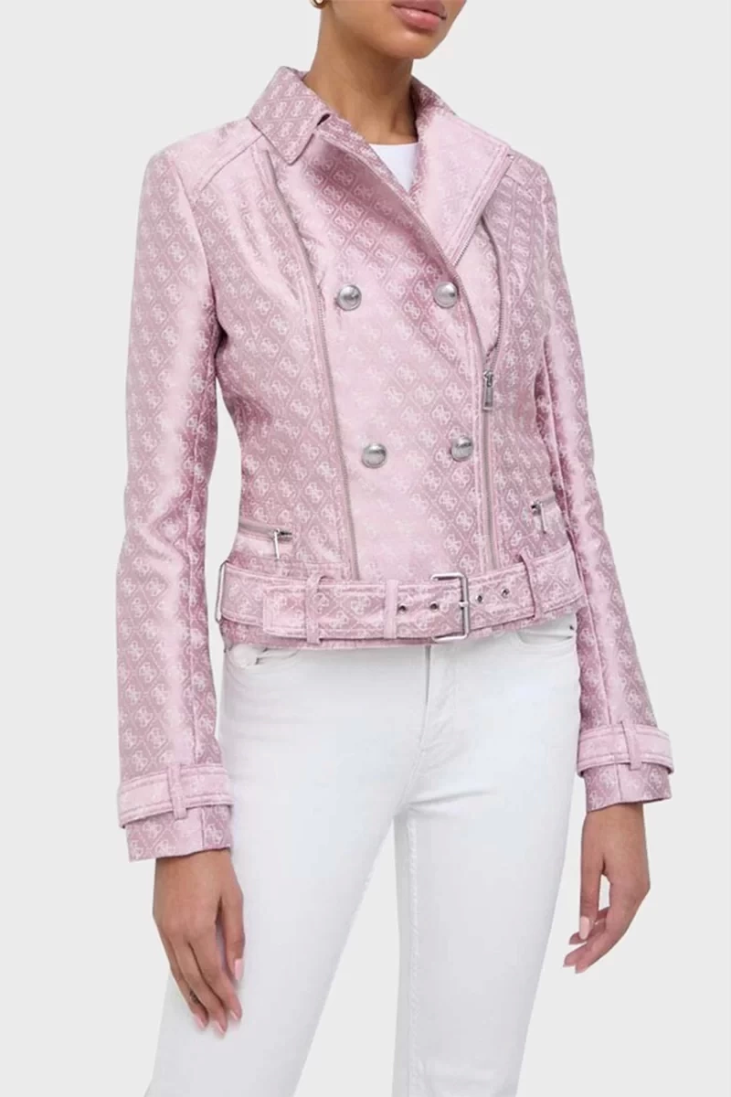 Guess Kadın Olivia Moto Pembe Ceket