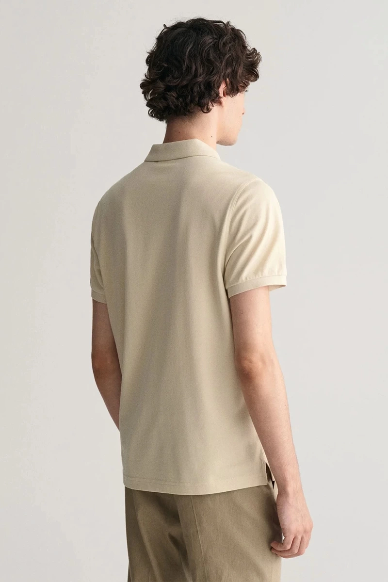 Gant Erkek Bej Regular Fit Logolu Polo