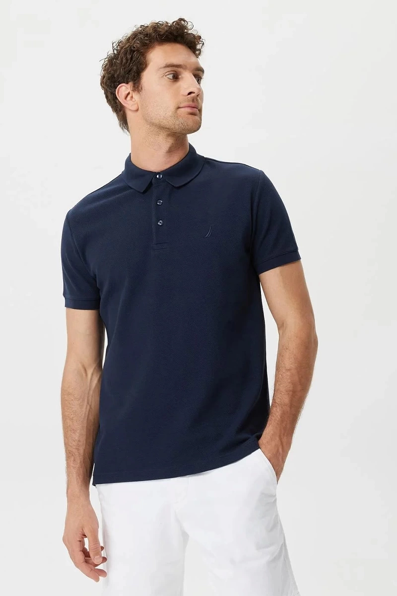 Nautıca  Erkek Lacivert Slim Fit Kısa Kollu Polo