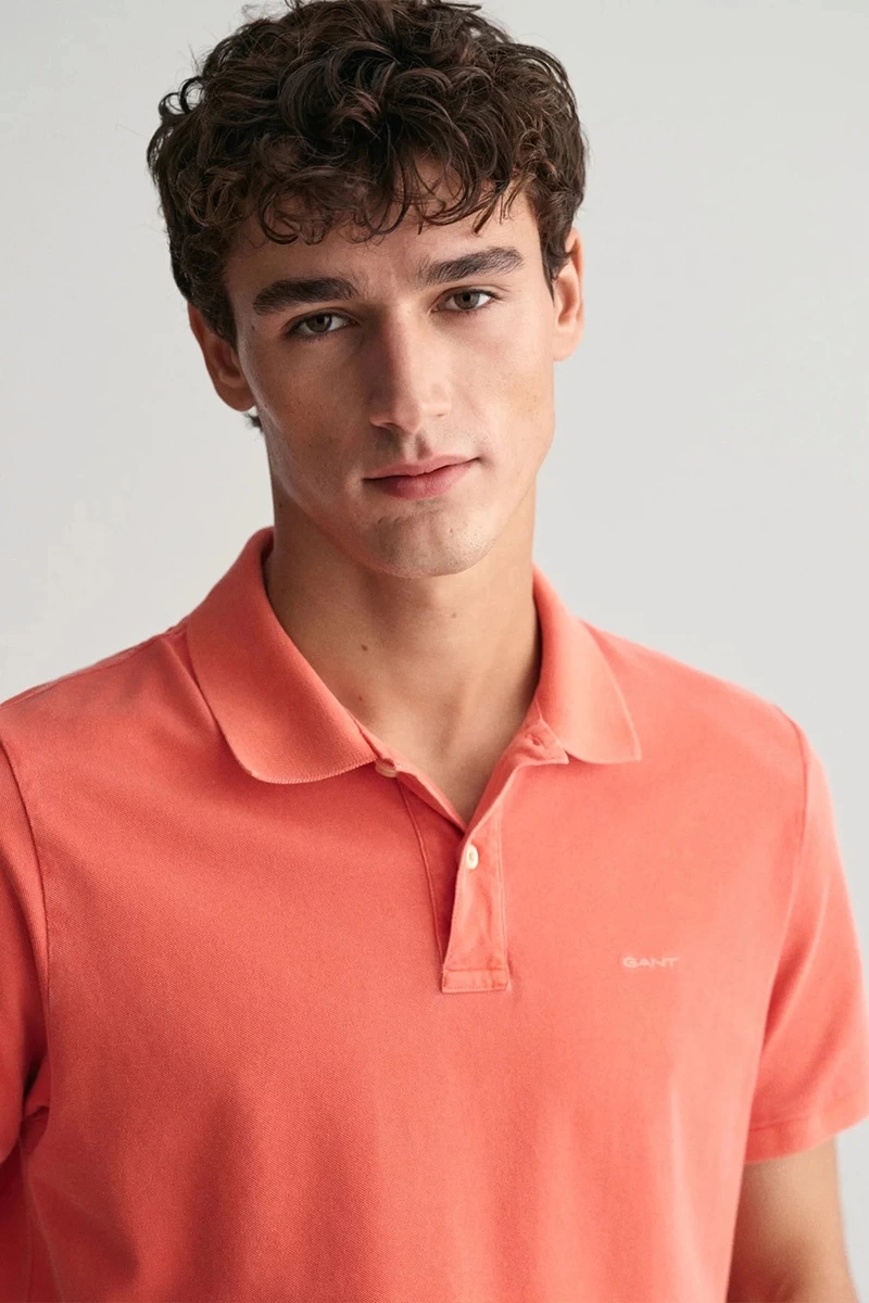 GANT Erkek Turuncu Regular Fit Polo