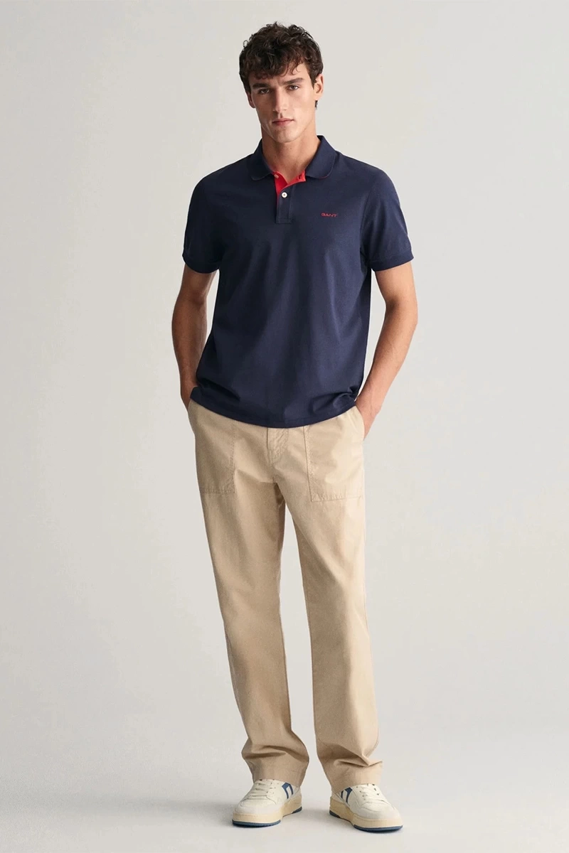 GANT Erkek Lacivert Regular Fit Logolu Polo