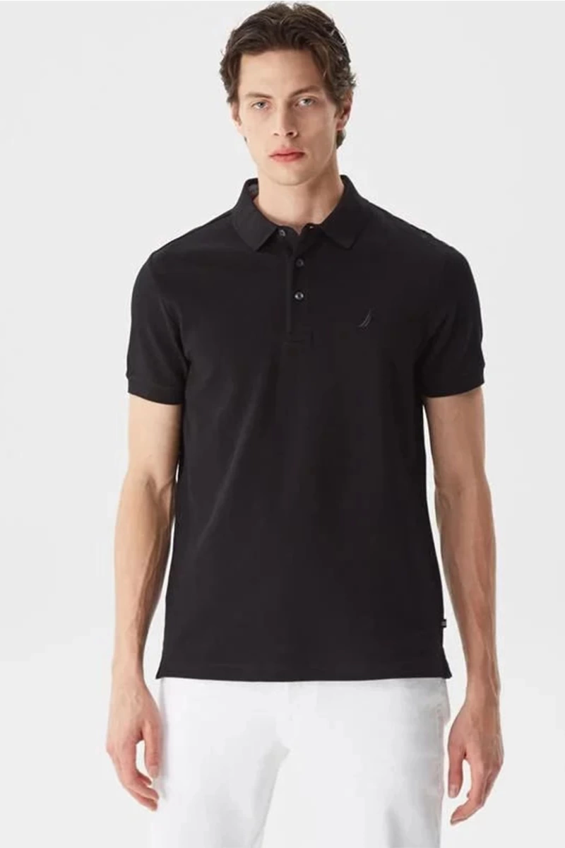 Nautıca  Erkek Siyah Slim Fit Kısa Kollu Polo