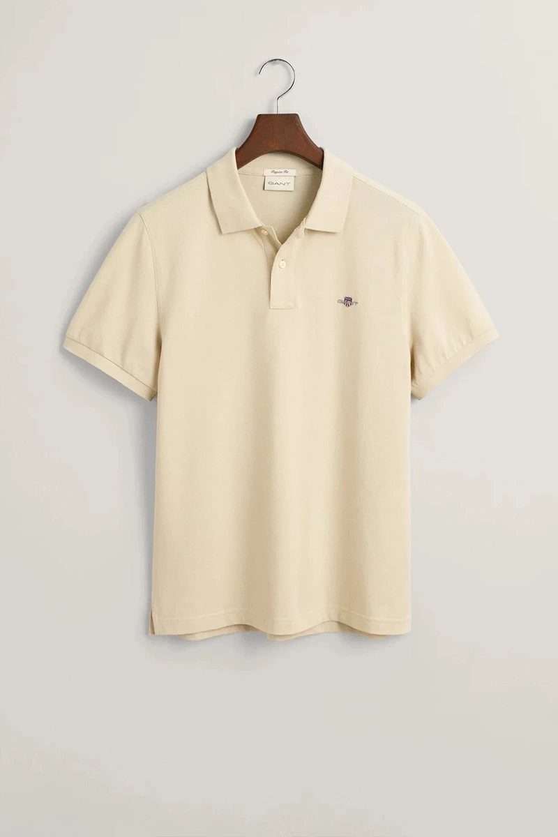 Gant Erkek Bej Regular Fit Logolu Polo