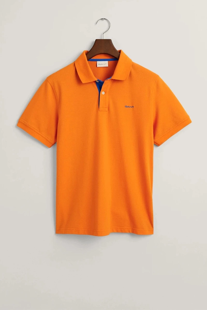 GANT Erkek Turuncu Regular Fit Logolu Polo