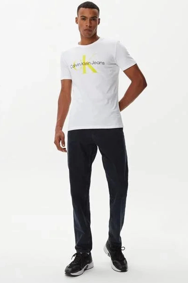 Calvin Klein Erkek Seasonal Monologo Beyaz T-Shirt