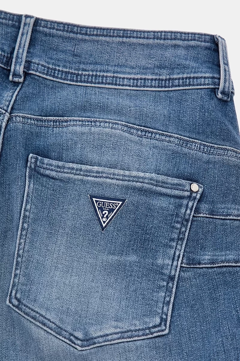 Guess Kadın Yüksek Bel Düz Denim Pantolon