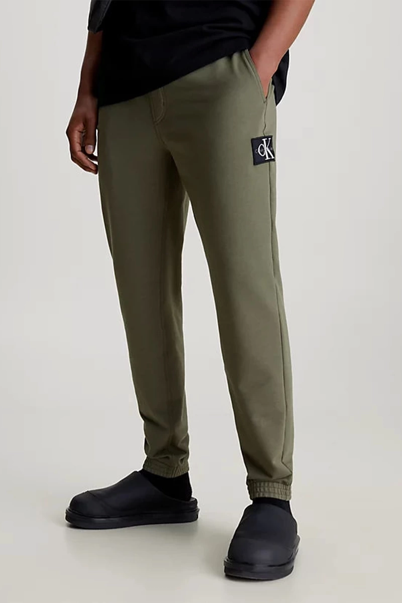 Calvin Klein Erkek Siyah Slim Fit Jogger Haki Eşofman Altı