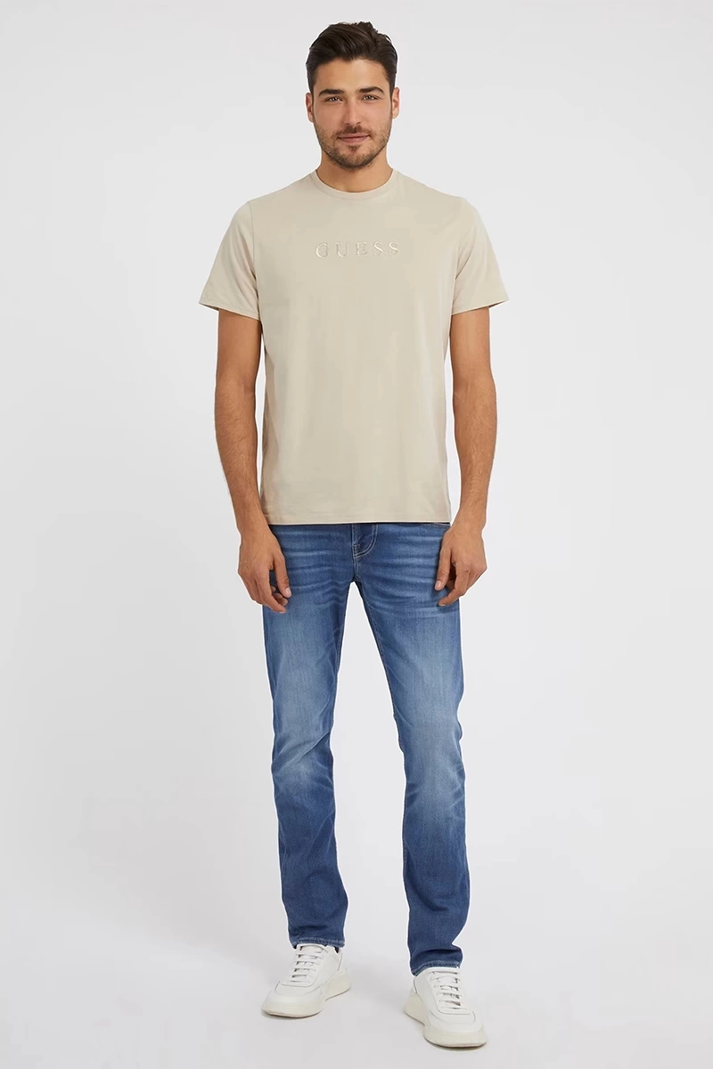 Guess  Erkek Logo İşlemeli T-Shirt