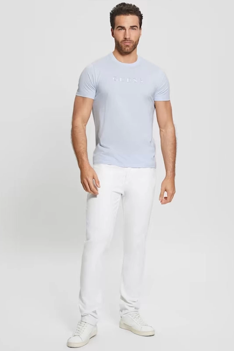 Guess Erkek Ss Classic Pima Mavi T-Shirt