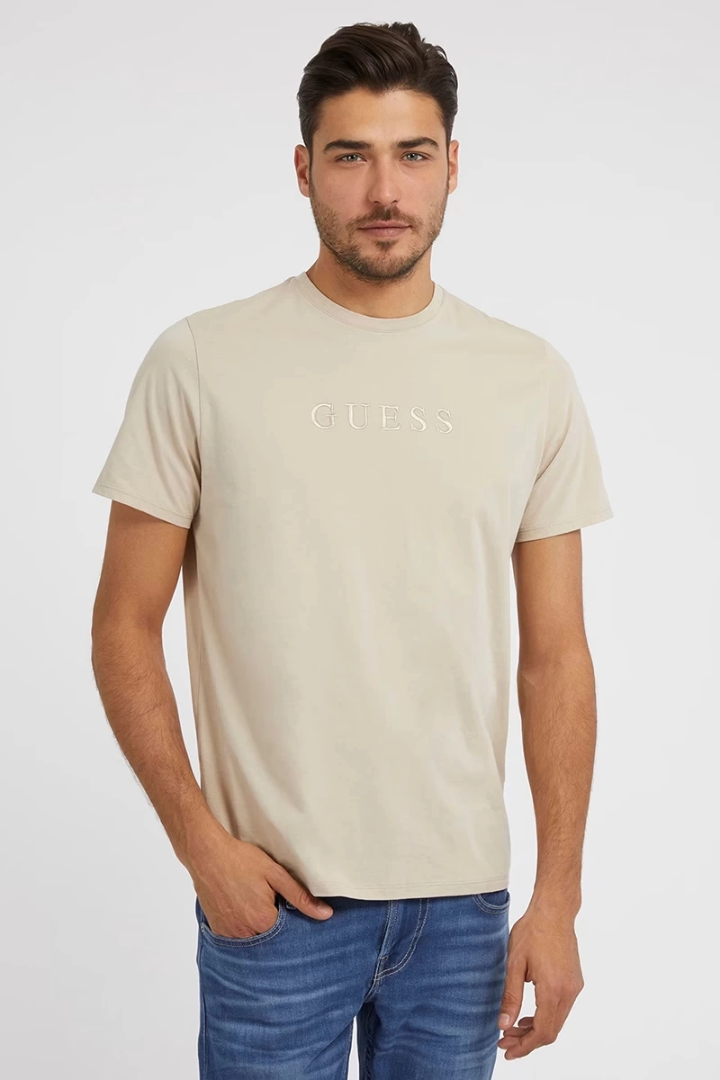 Guess  Erkek Logo İşlemeli T-Shirt