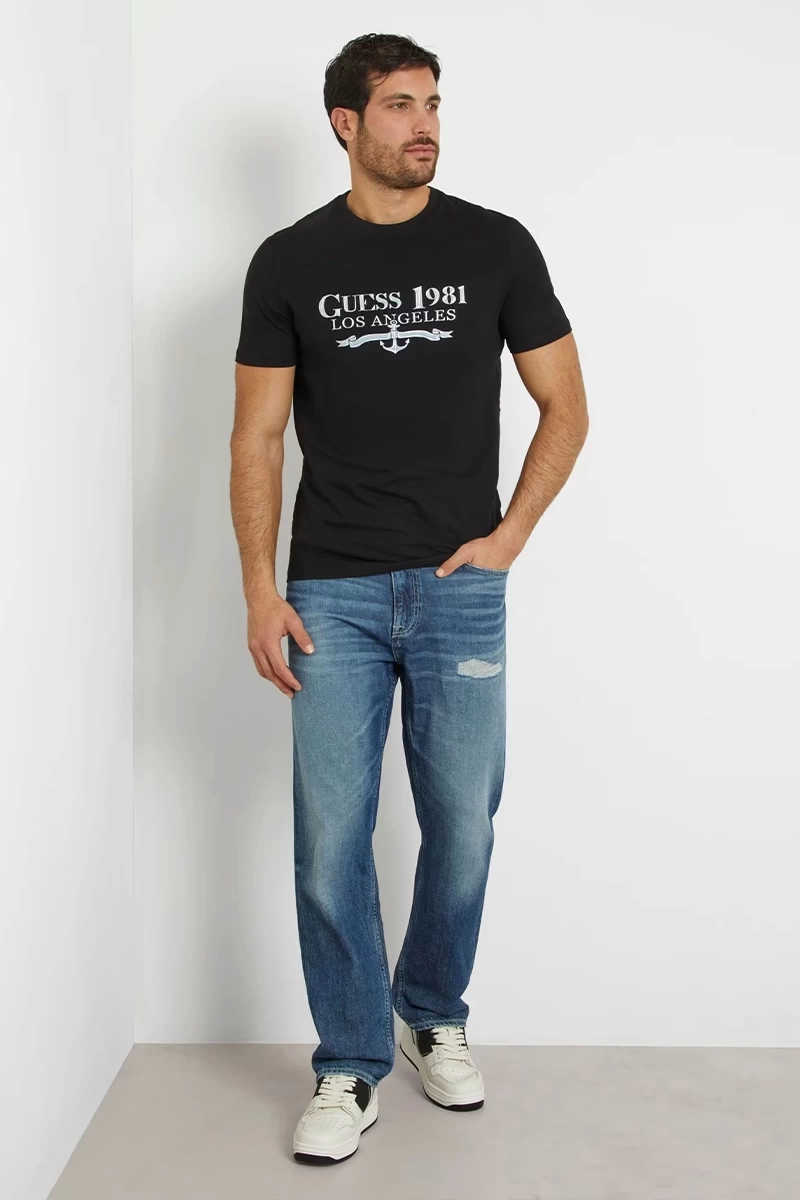 Guess Erkek Ss 1981 Trı Siyah T-Shirt