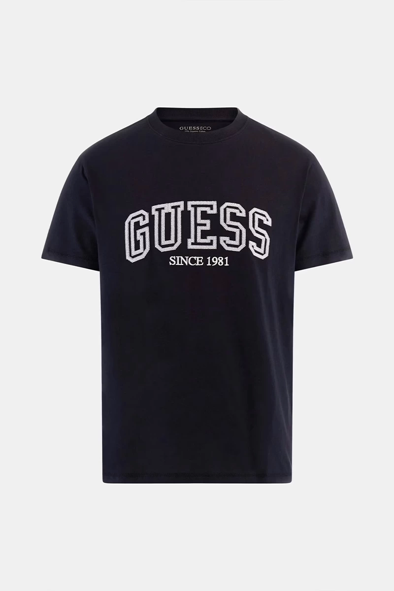 Guess Erkek Ss Cn Logolu Lacivert T-Shirt