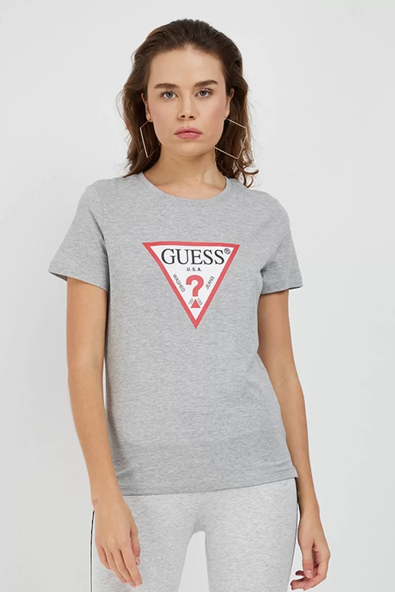 Guess Logo Baskılı Kısa Kollu Tişört