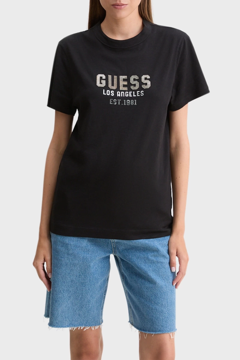 Guess   Kadın Ss Cn  Pyramide  Siyah T-Shirt