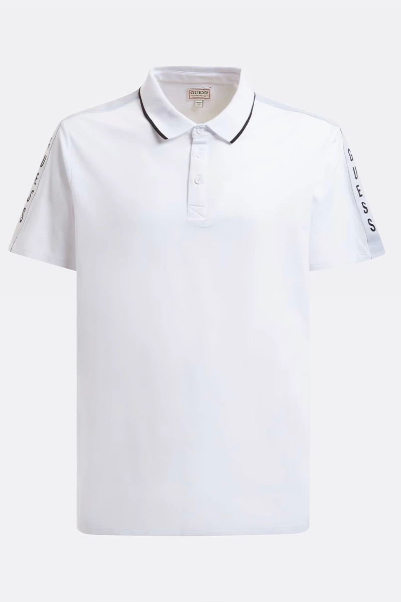 Guess Erkek Standart Kesim Polo Beyaz T-Shirt