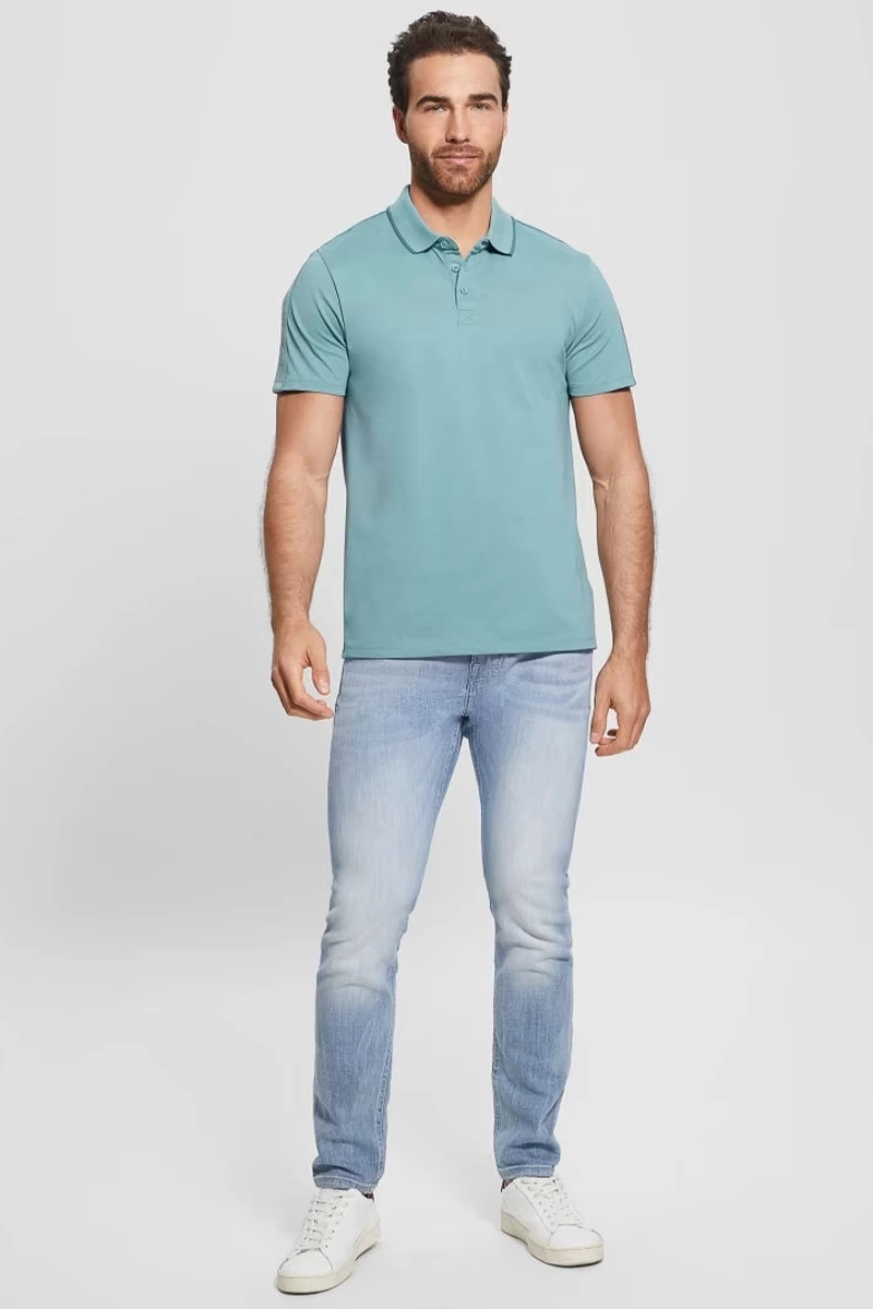 Guess Erkek Ss Paul Pique Mavi T-Shirt