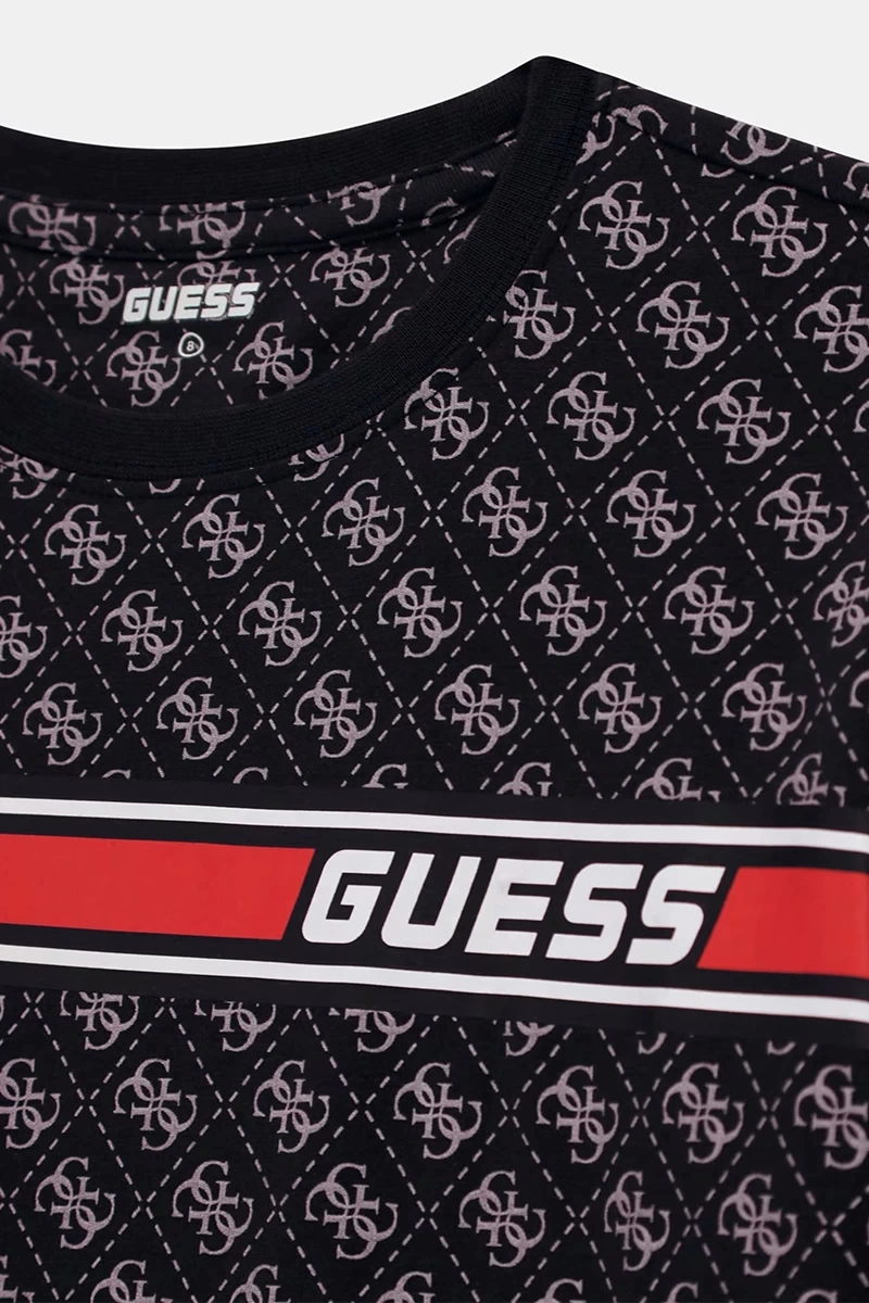 Guess  Çocuk 4G Logo Baskılı Stretch Tshirt