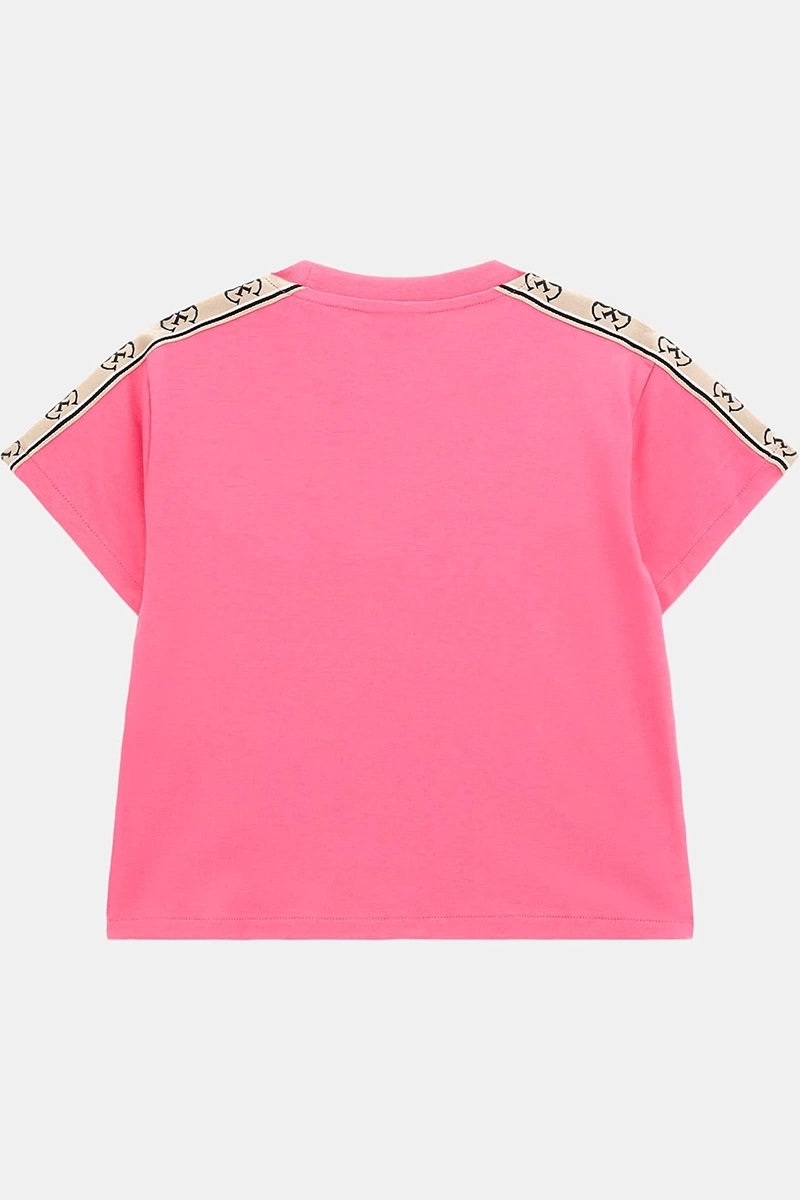 Guess Çocuk Önü Logolu  Crop T-Shirt