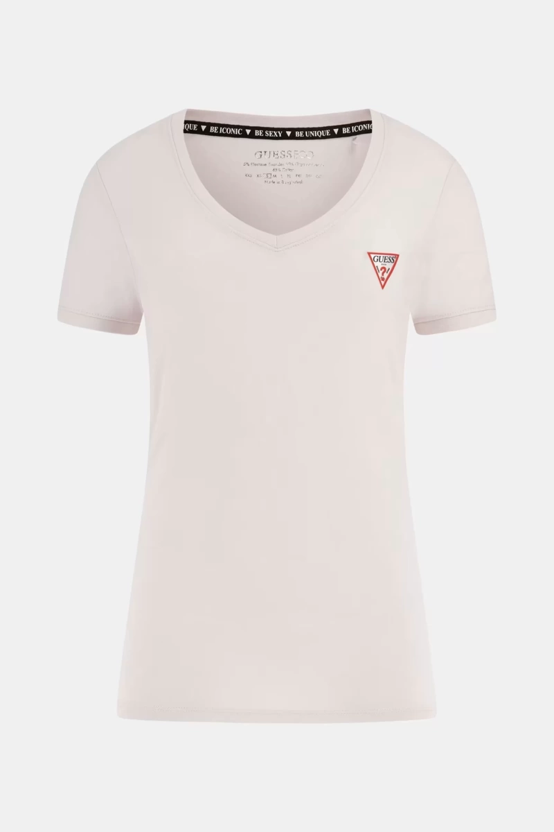 Guess Kadın  Küçük Üçgen logolu Streç Tişört