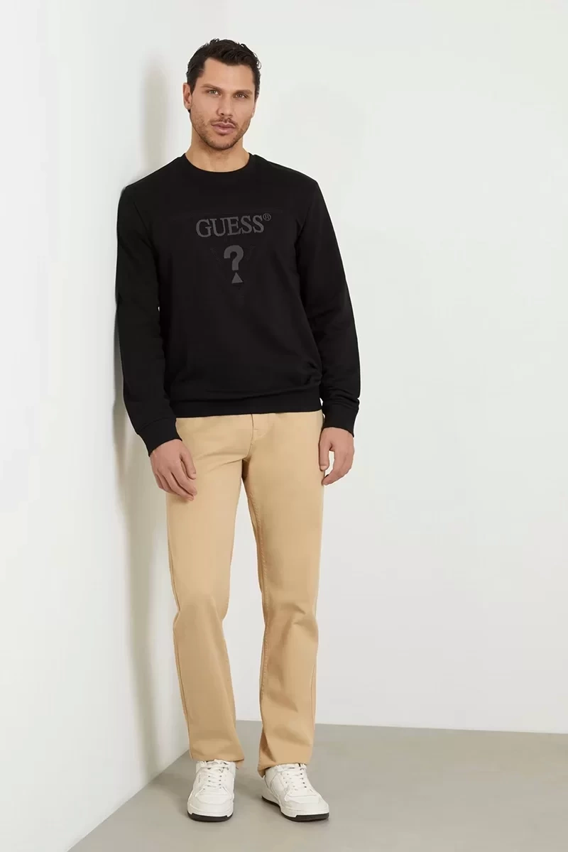 Guess Erkek Üçgen Logolu Sweatshirt