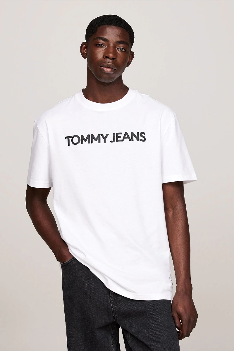 Tommy Hilfiger New Classic Beyaz Logolu T-Shirt