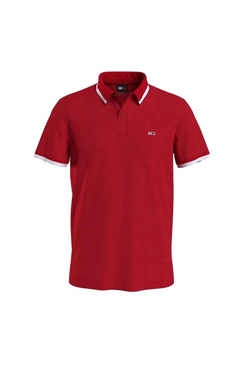 Tommy Hilfiger Erkek  Kırmızı Polo T-Shirt