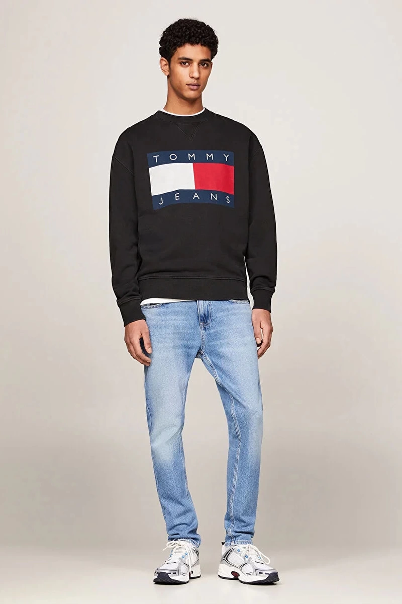 Tommy Hilfiger Erkek RLX Siyah Sweatshirt