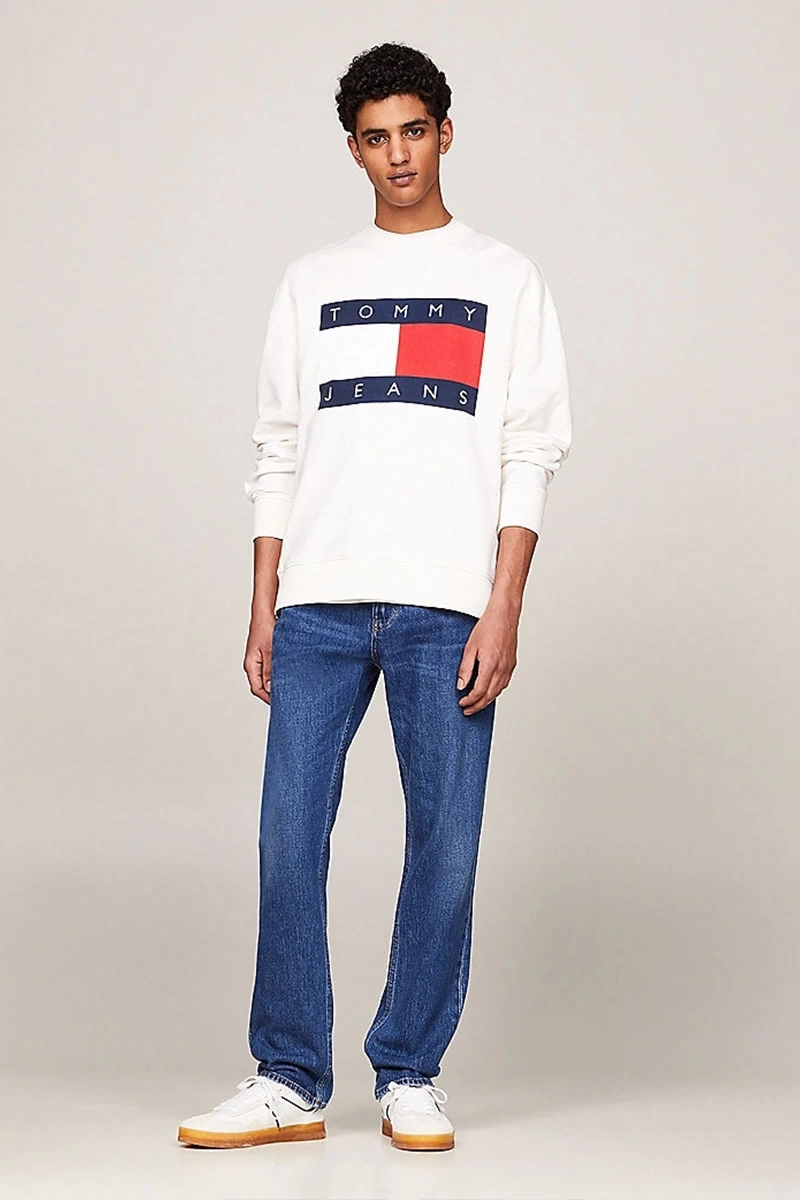 Tommy Hilfiger Erkek RLX Beyaz Sweatshirt