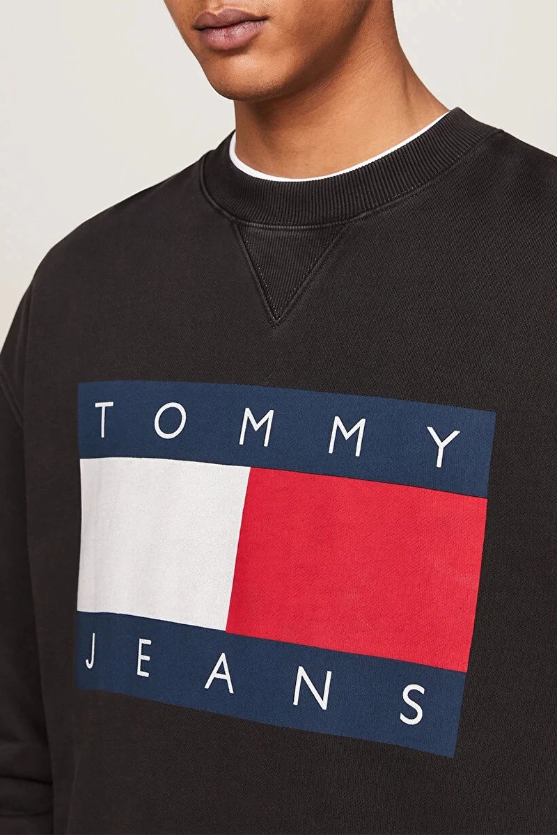 Tommy Hilfiger Erkek RLX Siyah Sweatshirt