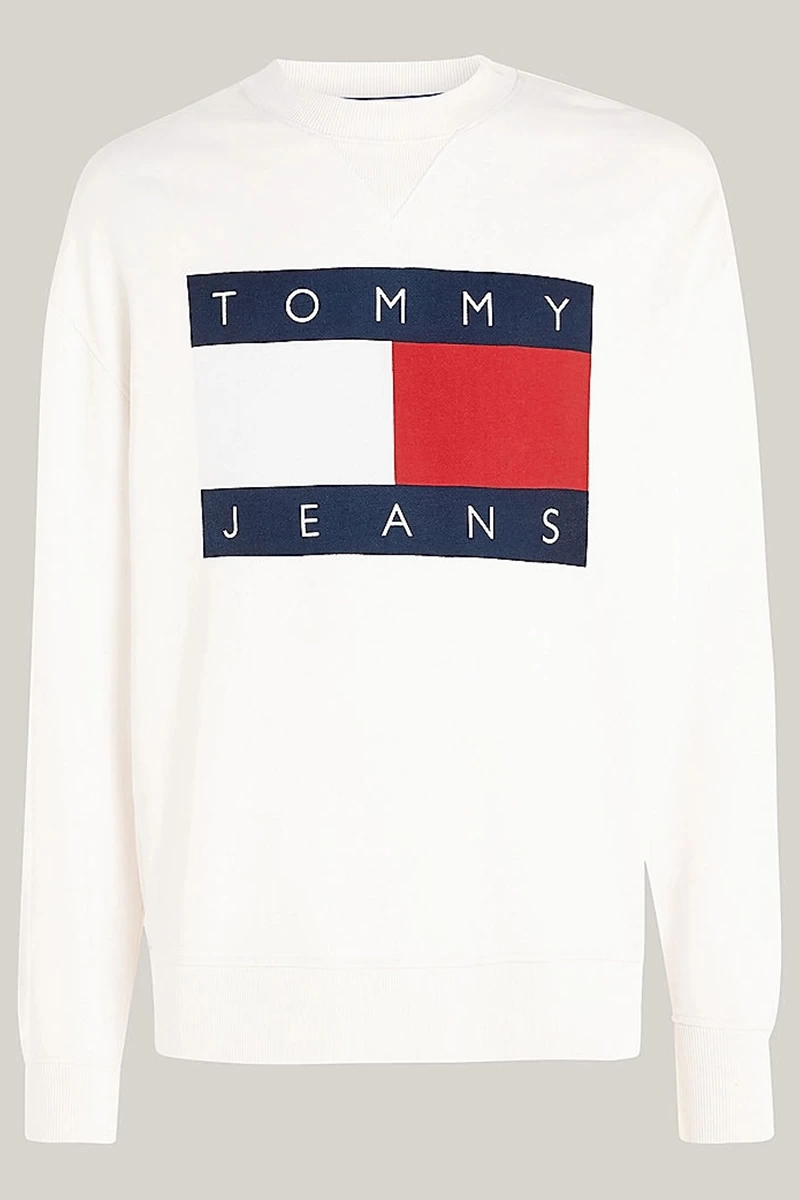 Tommy Hilfiger Erkek RLX Beyaz Sweatshirt