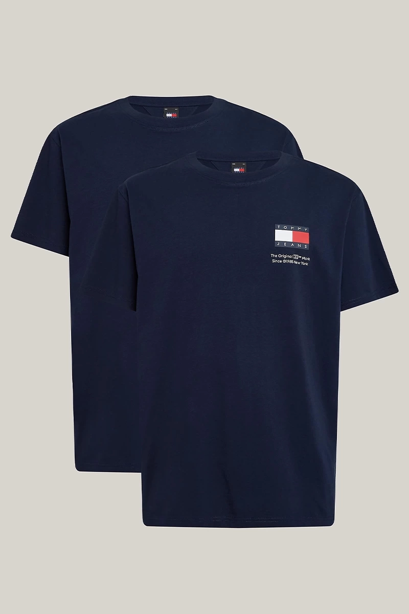 Tommy Hilfiger Erkek 2li Lacivert T-Shirt