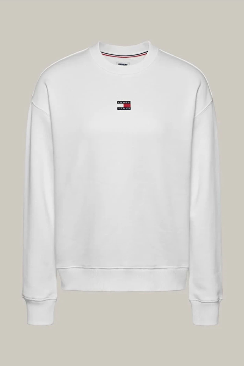 Tommy Hilfiger Kadın Badge Beyaz Sweatshirt