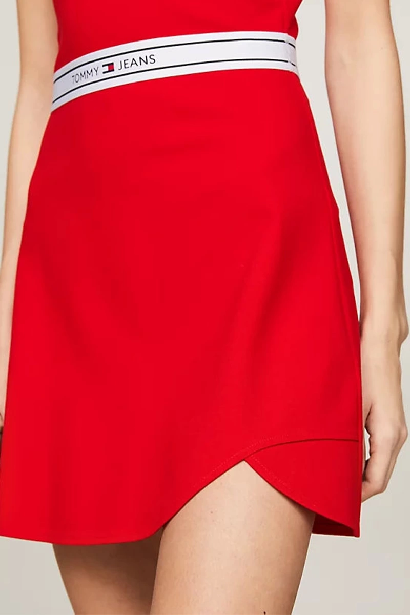 Tommy Hilfiger Kadın  Logo Bantlı  Dar  Kesim Elbise