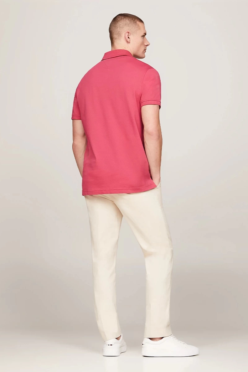 Tommy Hilfiger Erkek  1985 Regular Pembe Polo T-Shirt