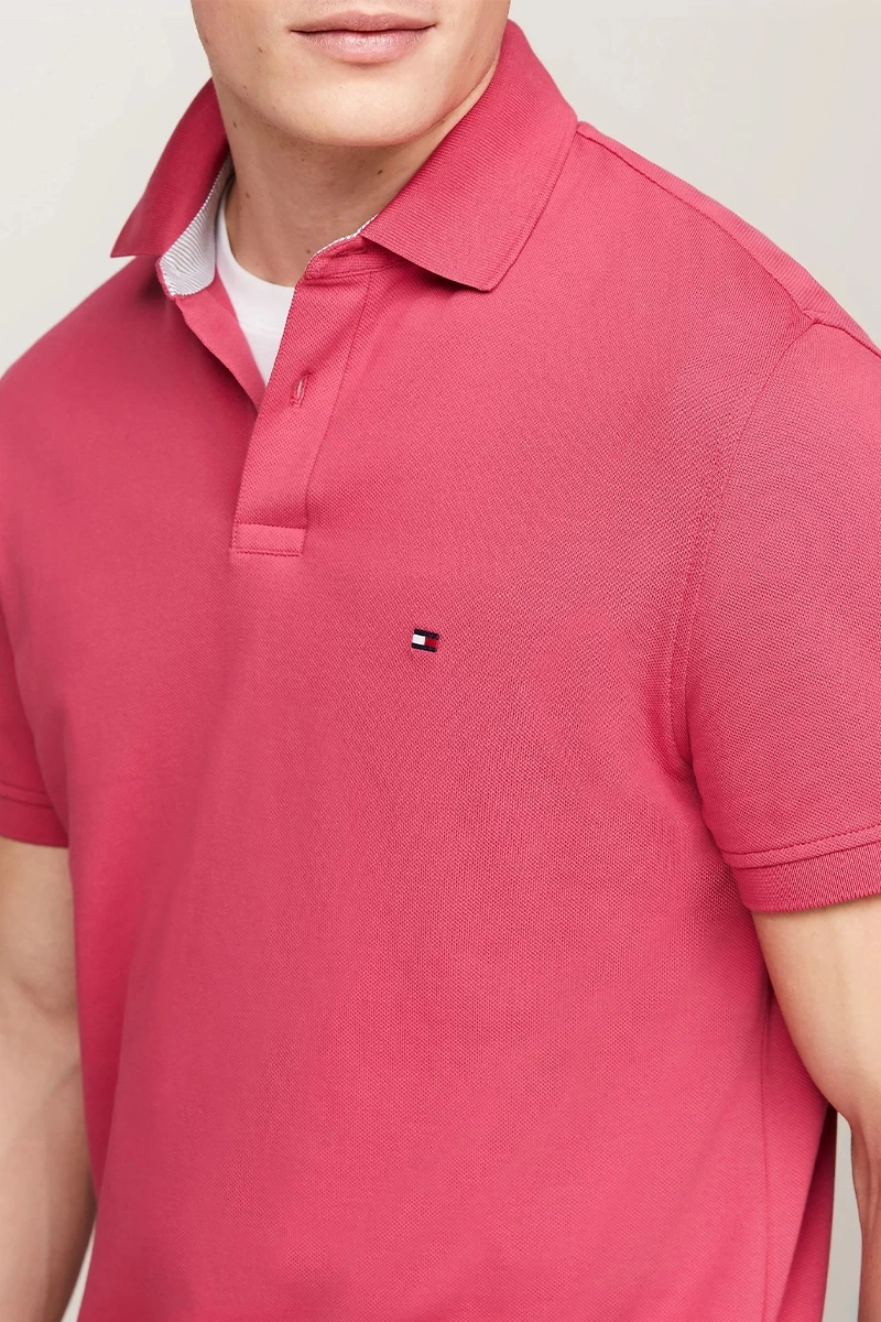 Tommy Hilfiger Erkek  1985 Regular Pembe Polo T-Shirt