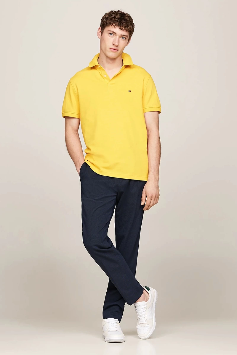 Tommy Hilfiger Erkek  1985 Regular Sarı Polo T-Shirt