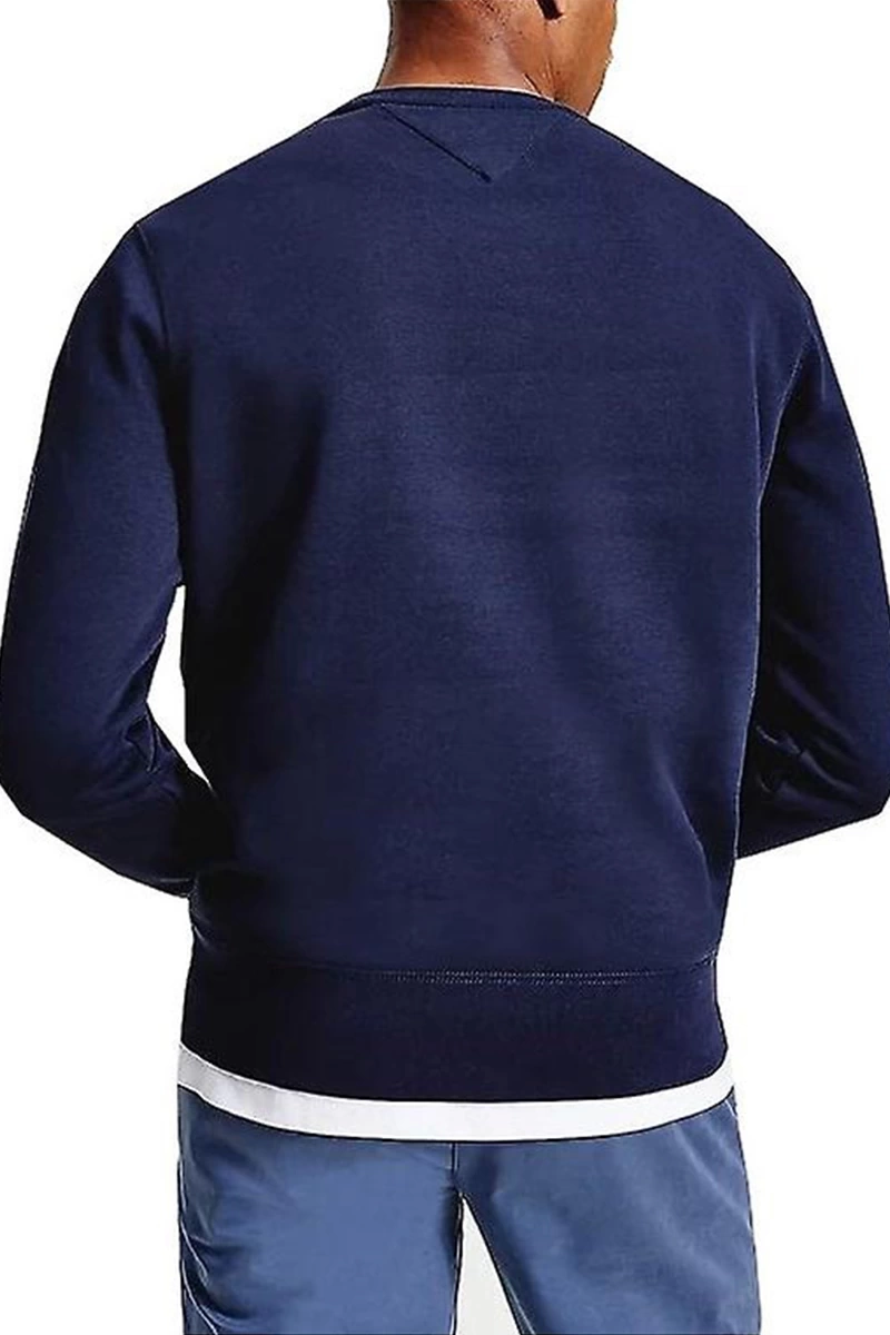 Tommy Hilfiger Erkek Bisiklet Yaka Mavi Sweatshirt