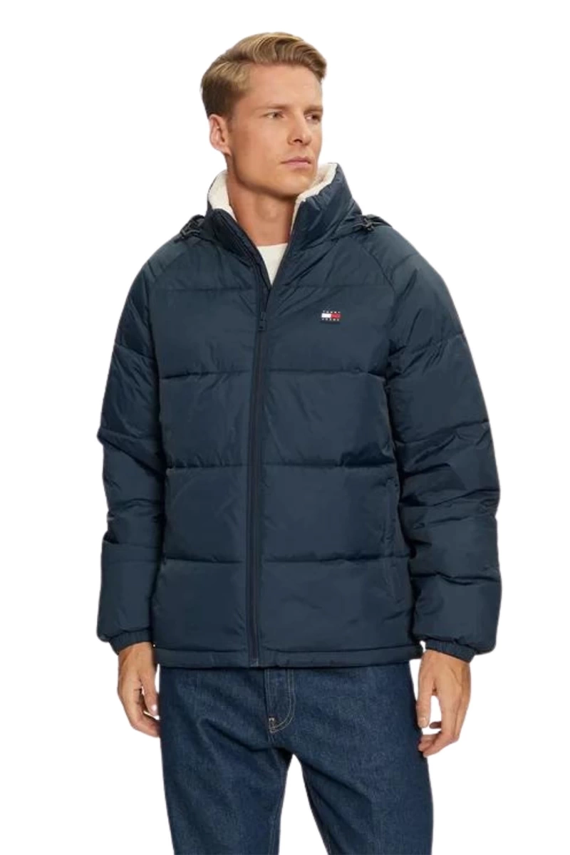 Tommy Hilfiger Erkek Lacivert Puffer Mont