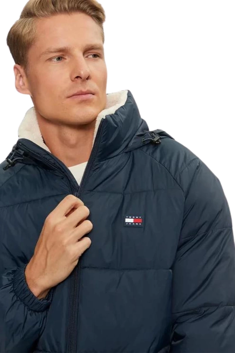 Tommy Hilfiger Erkek Lacivert Puffer Mont