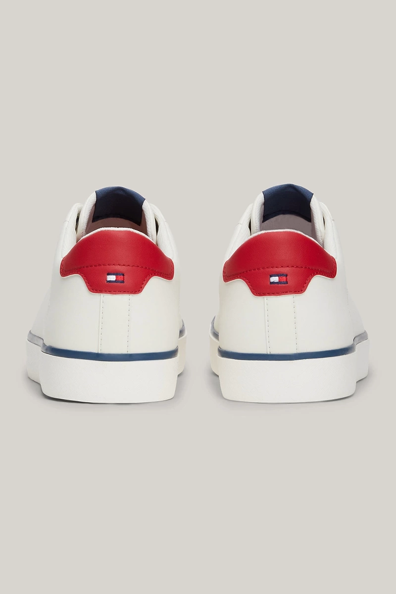 Tommy Hilfiger Erkek Logo Detaylı Beyaz Sneaker