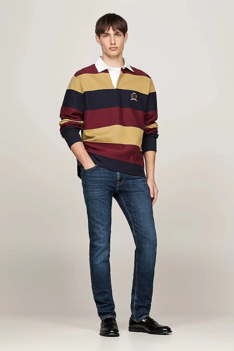 Tommy Hilfiger Erkek SLIM BLEECKER Kot Pantolon