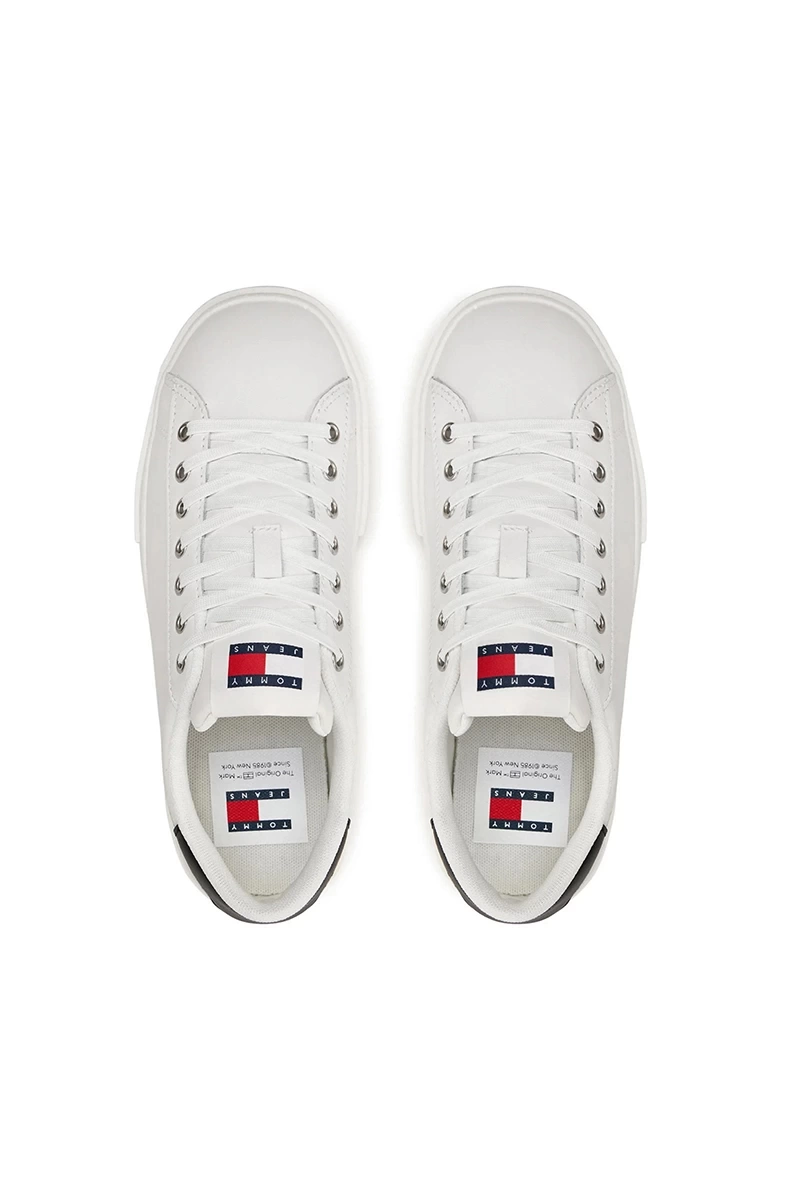 Tommy Hilfiger Kadın Foxing Platform Beyaz Sneaker