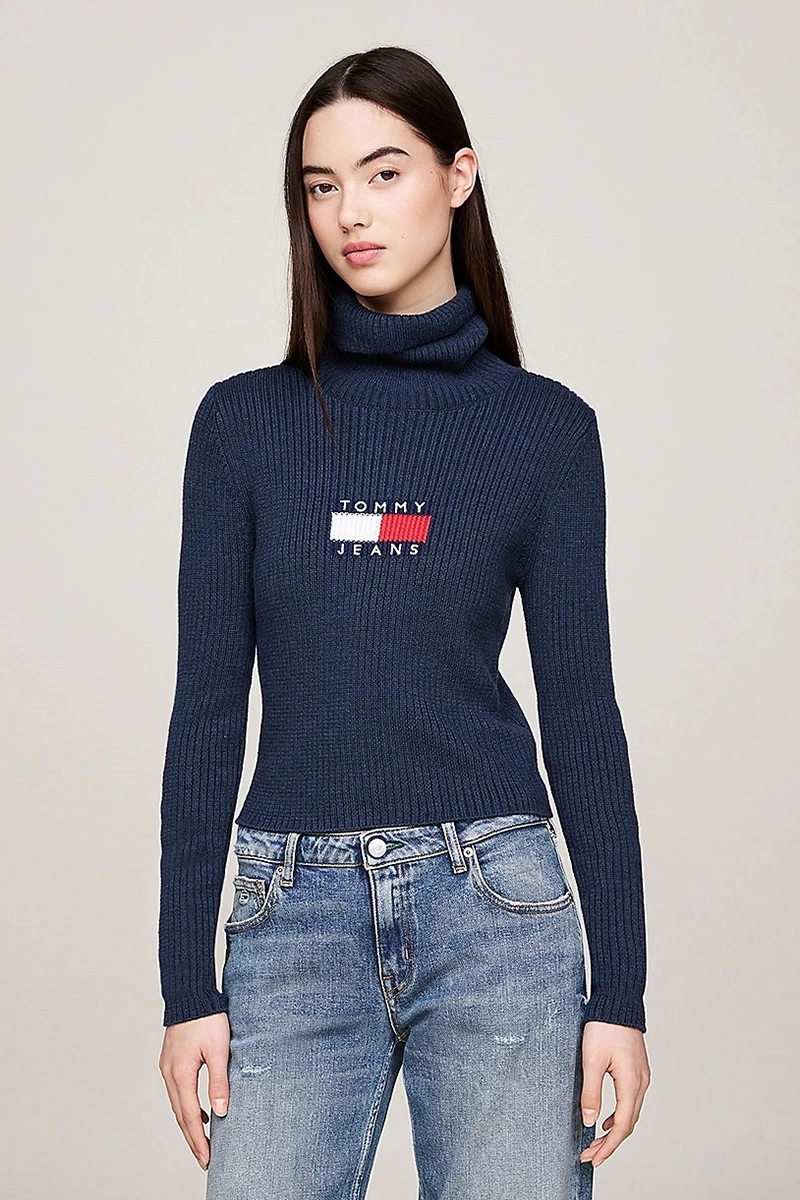 Tommy Hilfiger Kadın Logolu Süveter