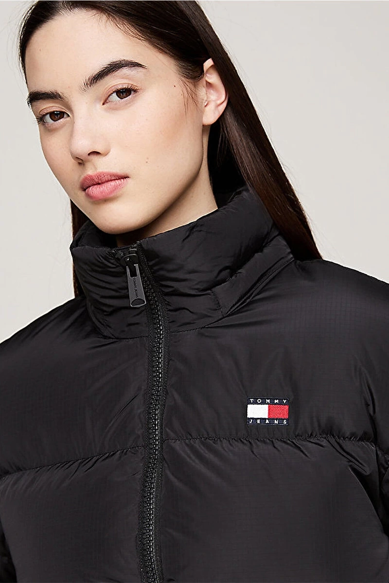 Tommy Hilfiger Kadın Siyah Puffer Mont