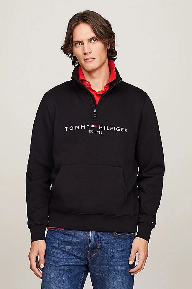 Tommy Hilfiger Erkek Çeyrek Fermuarlı Sweatshirt